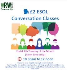 Link to details of ESOL group held every 2 weeks at Ruth Winston Centre