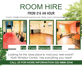 Link to information for room hire at Ruth Winston Centre