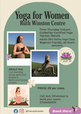 Hatha Yoga classes for women Thursday 7.45pm. Beginner friendly